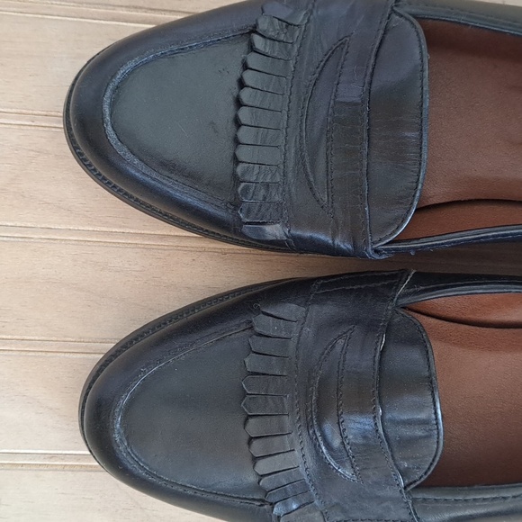 Etienne Aigner Buckingham Leather Vintage Classic Penny Fringe Kiltie Loafers - Picture 2 of 8